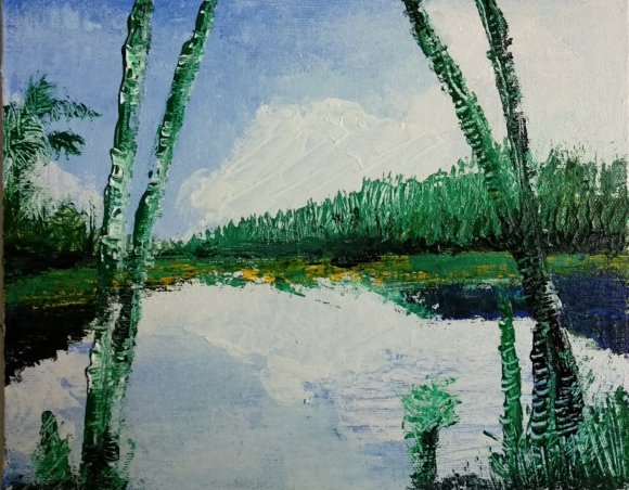 Wayanad Acrylic on Canvas with Palette Knife