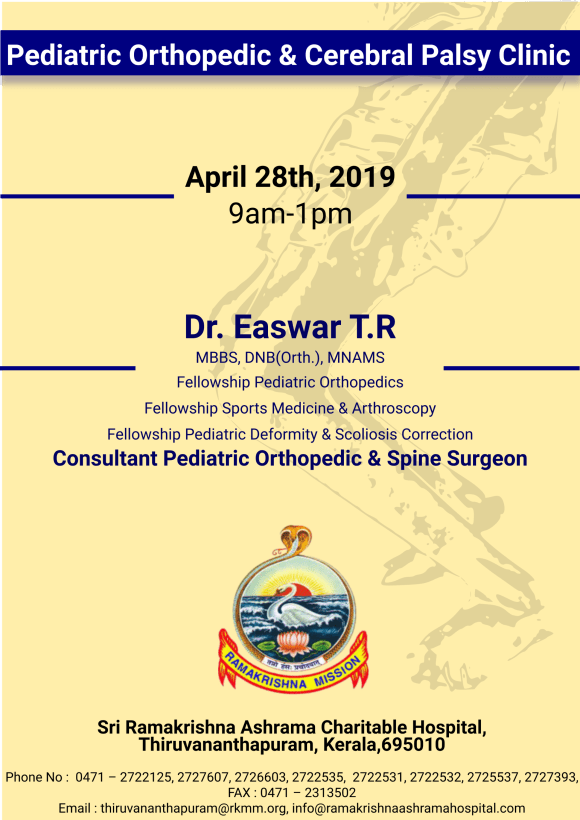 Pediatric Orthopedic & Cerebral Palsy Clinic at Thiruvanathapuram,Kerala