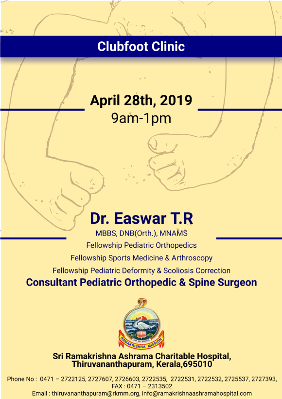 Clubfoot Clinic at Thiruvanathapuram,Kerala
