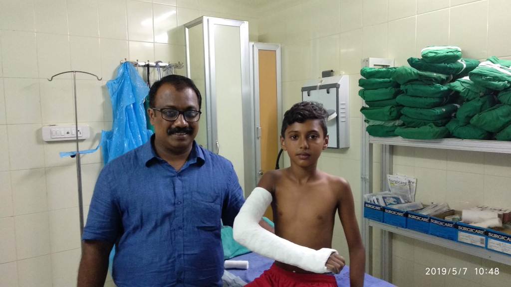 Aniruddhan V , with his father